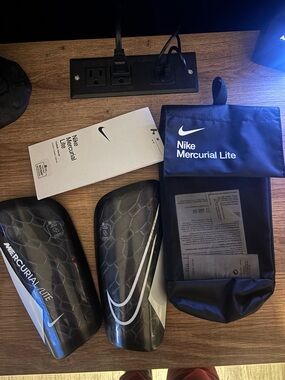 Nike Black/White Soccer Shin Guard Set